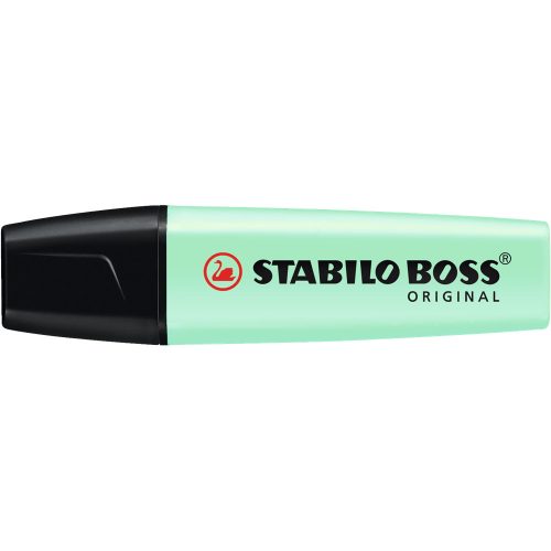 Szövegkiemelő 2-5mm, vágott hegyű, STABILO Boss original Pastel menta