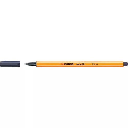 Rostirón, tűfilc 0,4mm, STABILO Point 88 szürke