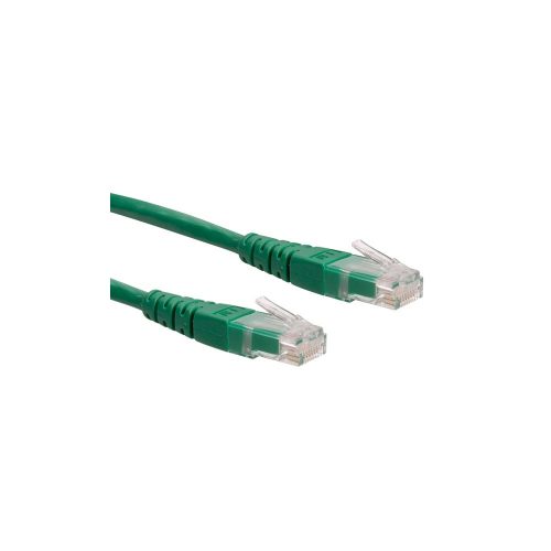 Kábel UTP CAT6, 0,5m, Roline zöld
