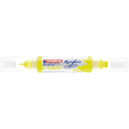 Akril marker 2-3mm, és 5-10mm, 3D kétvégű Edding 5400 neon sárga