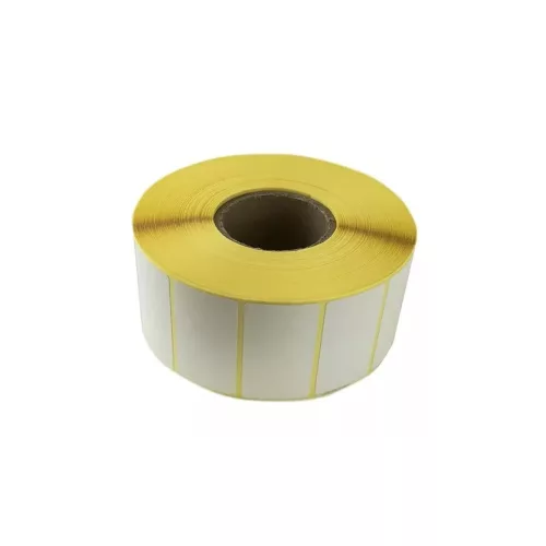 Etikett címke thermo, 25x50mm, tekercses, 2000 címke/tekercs Bluering® fehér