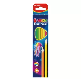 Színes ceruza készlet háromszögletű Keyroad Neon 6 klf. neon szín