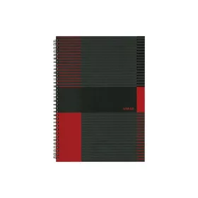   Spirálfüzet A5, 80lap vonalas, keményfedelű Marker Linear