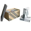 Archiváló konténer karton doboz fedeles 54x31x36cm, külön záródó levehető fedéllel Fornax