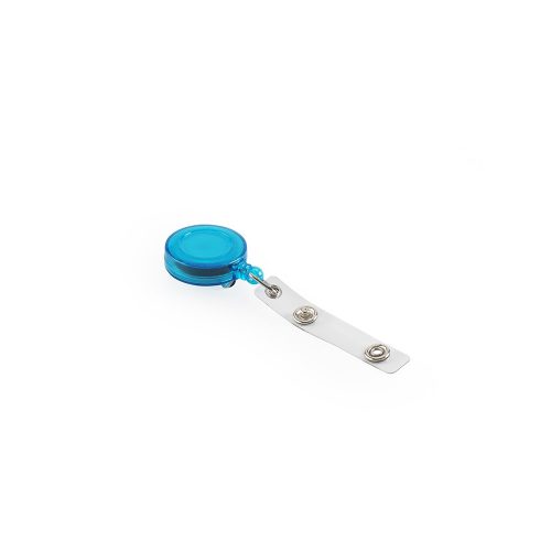 Névjegykitűzőhöz akasztós tartó, kék kihúzható kerek 80cm, zsinórral, patentos Bluering® 2 db/csomag