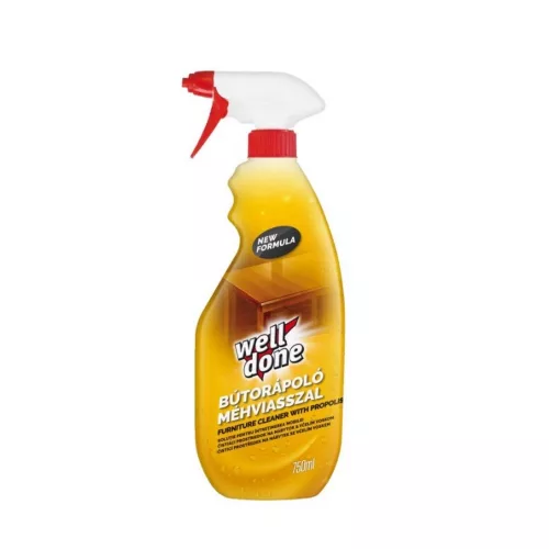 Bútorápoló szórófejes méhviasszal 750 ml Well Done