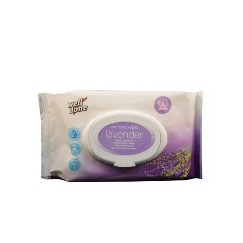 Toalettpapír nedves 60 lap/csomag Well Done Lavender