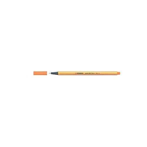 Rostirón, tűfilc 0,4mm, STABILO Point 88 neon narancs 2 db/csomag