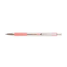   Golyóstoll 0,7mm, pasztell rózsaszín test, Zebra F-301, írásszín kék