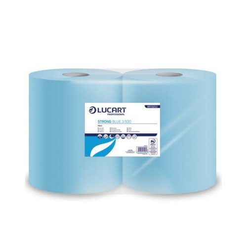Ipari törlő 3 rétegű kék átmérő: 25 cm 500 lap/tekercs cellulóz 2 tekercs/karton Strong Blue 3.500 Lucart_851323J