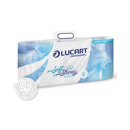 Toalettpapír 3 rétegű 120 lap/tekercs cellulóz hófehér 10 tekercs/csomag 3.10 Strong Lucart_811C08