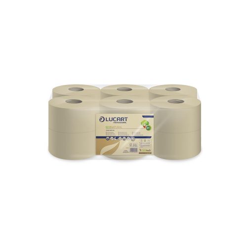 Toalettpapír 2 rétegű közületi átmérő: 18,1 cm havanna barna 12 tekercs/csomag EcoNatural L-One Mini Lucart_812170
