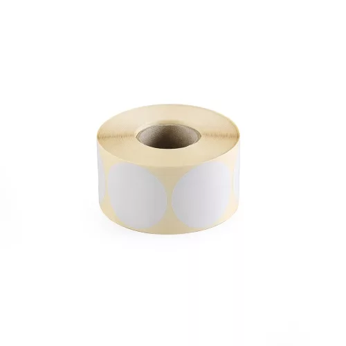 Etikett címke, 40mm, körcímke tekercses, 1000 címke/tekercs fehér