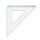 Vonalzó háromszög 45° 15,5cm, műanyag Antilop 2 db/csomag