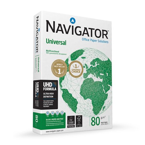 Másolópapír A4, 80g, Navigator Universal 500ív/csomag 5 db/csomag