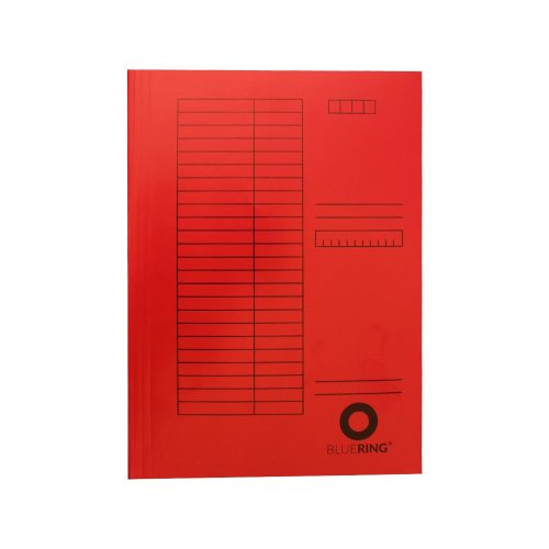 Iratgyűjtő, táblázatos pólyás dosszié A4, 230g. karton Bluering® piros