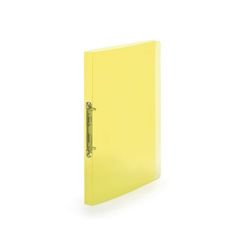 Gyűrűskönyv A4, 2 gyűrűs 2cm gerinc áttetsző PP,  Karton P+P Lines sárga