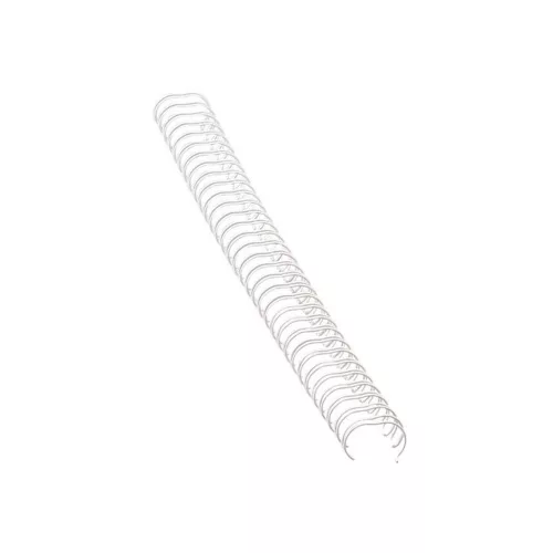 Fém spirál 3:1, 8mm, 36-50lap, Fellowes® 100 db/doboz, fehér