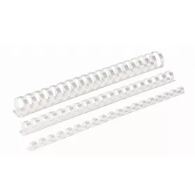 Spirál műanyag, 8mm, 21-40lap, 100 db/doboz, Fellowes® fehér