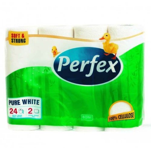 Toalettpapír 2 rétegű kistekercses 24 tekercs/csomag Boni Perfex