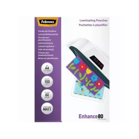   Lamináló fólia, A4, 80 mikron, matt, 100 db/doboz, Fellowes®