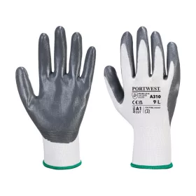   Védőkesztyű PU tenyérmártással nylon S-es méret Portwest szürke-fehér