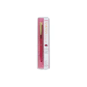   Zseléstoll 0,5mm, exkluzív gravírozható borvörös fém test, új klipsz Zebra Grand Sarasa, írásszín kék