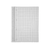 Spirálfüzet A4, 80lap, perforált lyukasztott Evoffice kockás