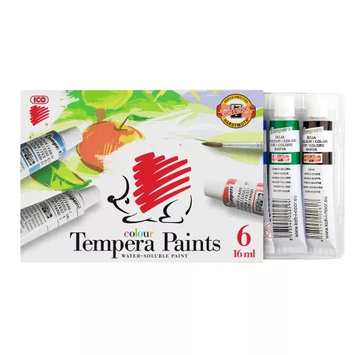 Tempera színes 6x16ml, Süni Ico 6 klf. szín