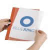 Gyorsfűző klip mappa A4, műanyag 30laphoz fém klippes Bluering® piros 2 db/csomag