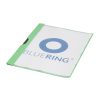 Gyorsfűző klip mappa A4, műanyag 30laphoz fém klippes Bluering® zöld 2 db/csomag