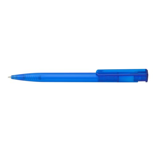 Golyóstoll nyomógombos 0,8mm, műanyag transparens kék test, Ico Star, írásszín kék 2 db/csomag