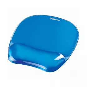   Egérpad csuklótámasszal, géltöltésű, Fellowes® Crystal Gel, kék