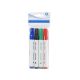 Flipchart marker készlet, rostirón vizes kerek végű 3mm, Bluering®, 4 klf. szín