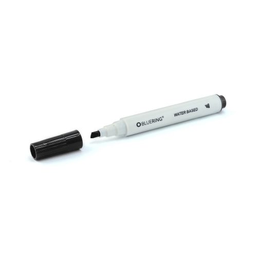 Flipchart marker rostirón vizes vágott végű 1-4mm, Bluering® fekete 6 db/csomag