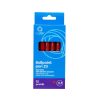 Golyóstoll 0,8mm, nyomógombos műanyag piros test, Bluering® Z3, írásszín piros 5 db/csomag