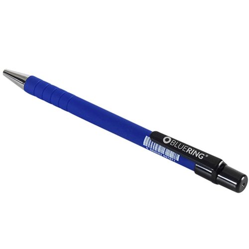 Golyóstoll gumírozott kék test, Bluering® X6, írásszín kék 4 db/csomag
