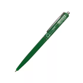   Golyóstoll 0,8mm, nyomógombos műanyag zöld test, Bluering® Z3, írásszín zöld