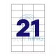 Etikett címke, 70x42,3mm, 100 lap, 21 címke/lap Bluering®