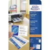 Névjegykártya, mikroperforált élekkel, kétoldalas 185g-os, 25 db, Avery matt fehér