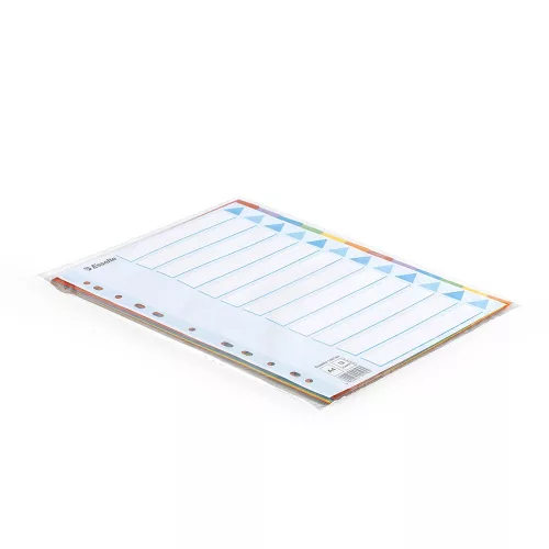 Elválasztólap, színes karton 12 részes Esselte