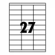 Etikett címke, 70x32mm, 100 lap, 27 címke/lap