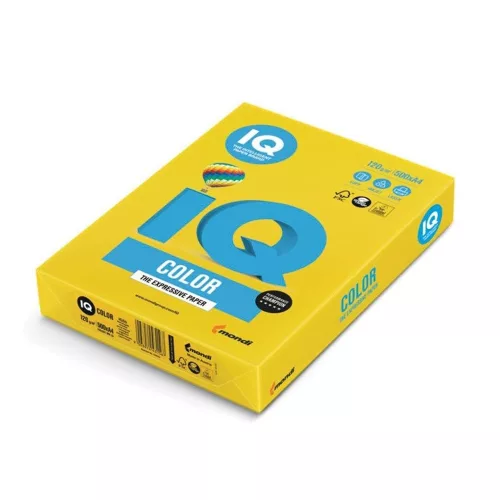 Másolópapír, színes, A4, 80g. IQ IG50 500ív/csomag, intenzív mustársárga