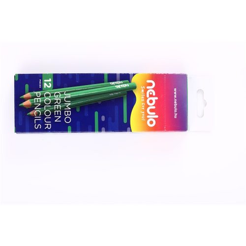 Színes ceruza, jumbo háromszög, Nebulo zöld 2 db/csomag