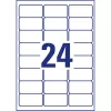 Etikett címke, 63,5 x33,9mm, fagyasztó 24 címke/ív, 25 ív/doboz, Avery fehér