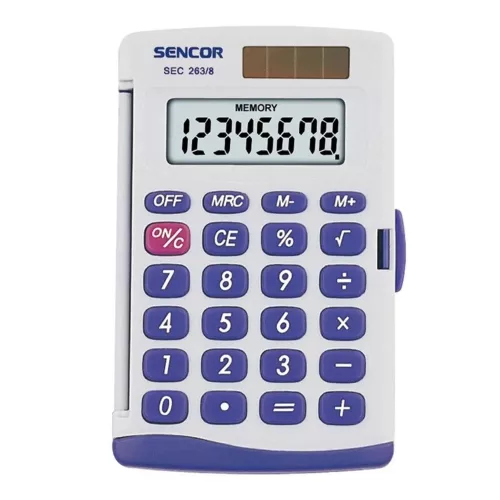 Zsebszámológép 8 digit kijelző Sencor SEC263/8 szürke