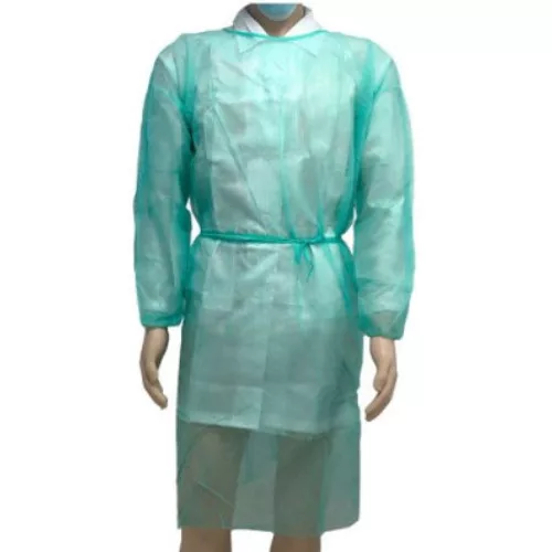 Látogató köpeny Guarder kötős gumis mandzsettával 25g zöld XL