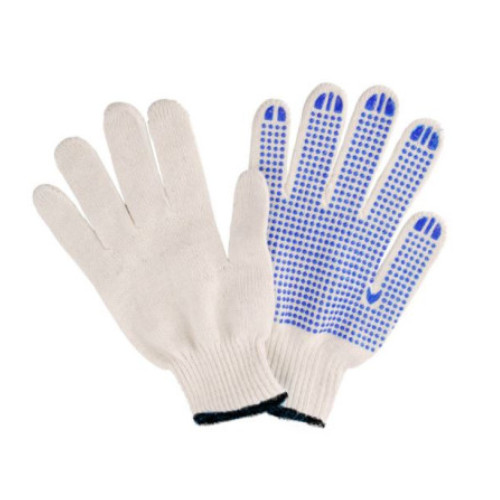 Safety First PVC Pöttyözött kevertszálas kesztyű, natúr méret: 10