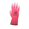 GUARDER Poliészter kesztyű, PU tenyérmártott, pink méret: 7