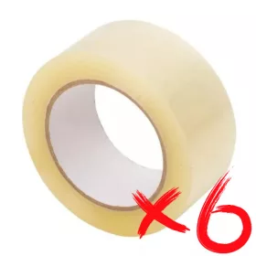   Transzparens csomagolószalag, ragasztószalag - 48 mm széles - 60 m hosszú -  6 darab
